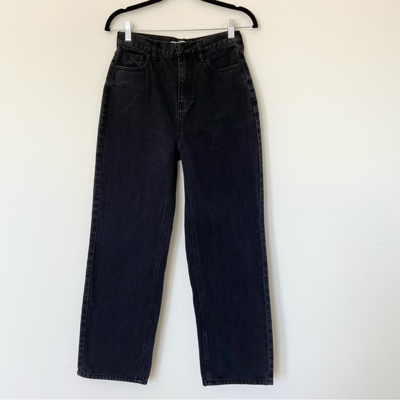 Oak and Fort Washed Black Wide Straight Leg Jeans size 27 - Picture 2 of 9